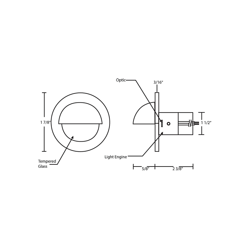Alcon Lighting 14048 Mulberry Architectural LED Outdoor Recessed Step Light