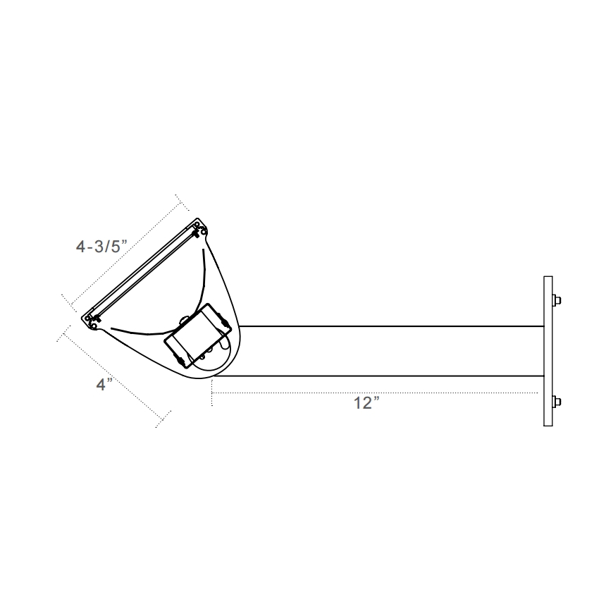 A Light N1 Azimuth Wall Mount LED Fluorescent Fixture
