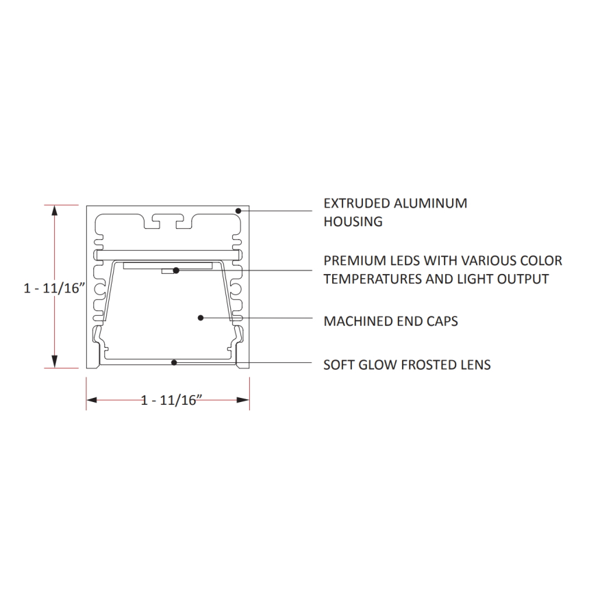 Lumium Lighting N1 Nitrogen 1 Suspended Linear LED Pendant