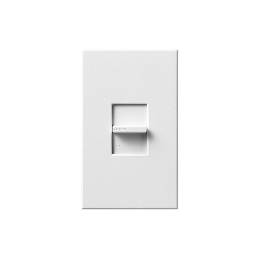 Lutron Nova T NTSTV-DV-WH 0-10V Slide-to-Off Dimmer Switch Single-Pole 120-277V White (8A Max)