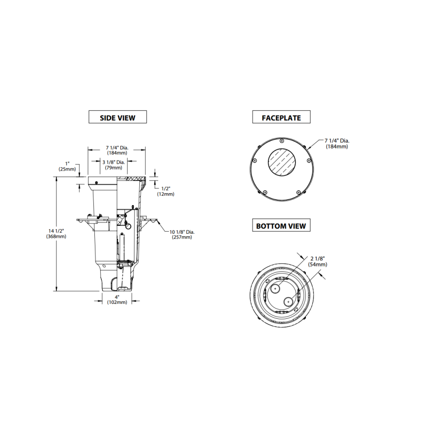 BK Lighting HP2-OS-LED-RD Offset Recessed In Grade LED Well Light
