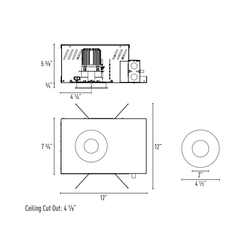 Intense Lighting MXT-RTRD308 Lensed LED Pinhole Downlight Recessed Light + Trim + Housing