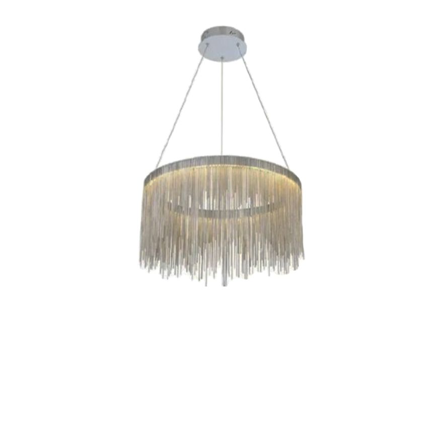 Alcon 12282-1, chandelier 1 tiered ring pendant light shown in silver finish.