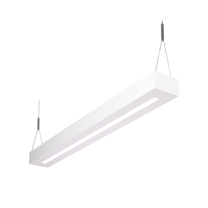 LSI Industries RAIL-4-LED-FL LiniArc Direct / Indirect Rail Lensed LED Suspended Light Fixture - 4 FT