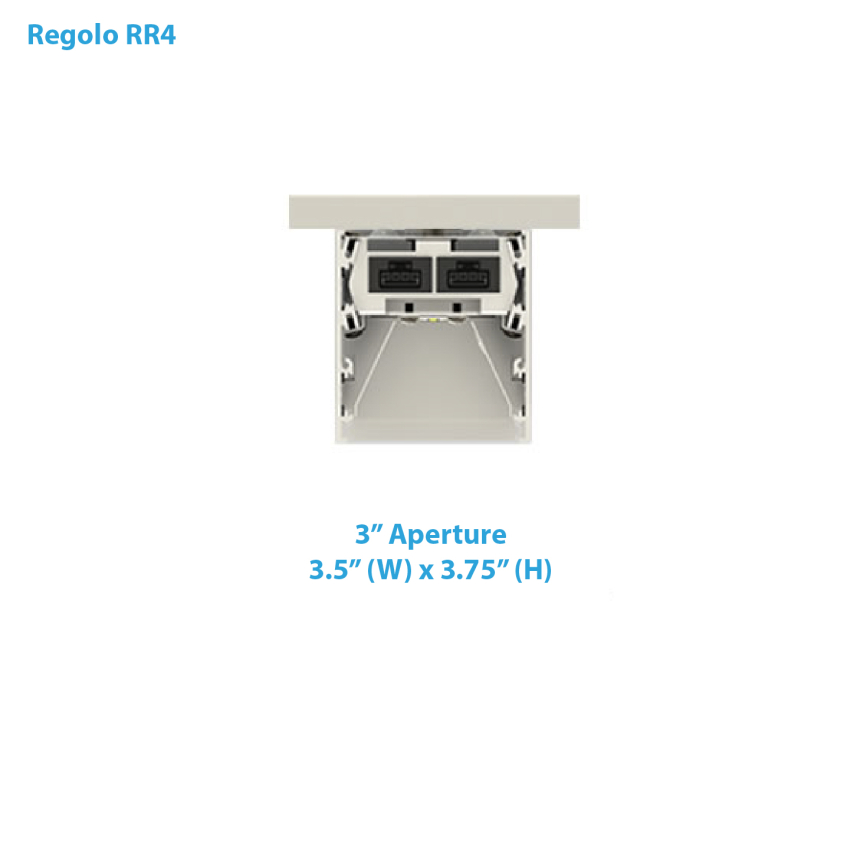Nulite Lighting Regolo RR4 Surface Series LED 4 Inch Linear Ceiling Mount Light Fixture