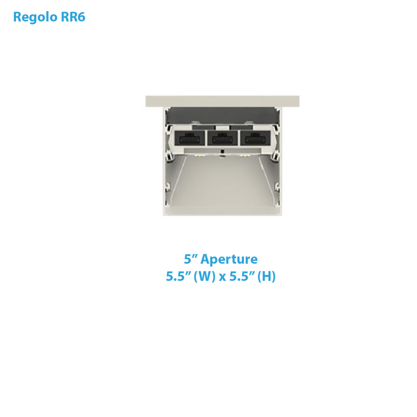Nulite Lighting Regolo RR6 Surface Series LED 6 Inch Linear Ceiling Mount Light Fixture