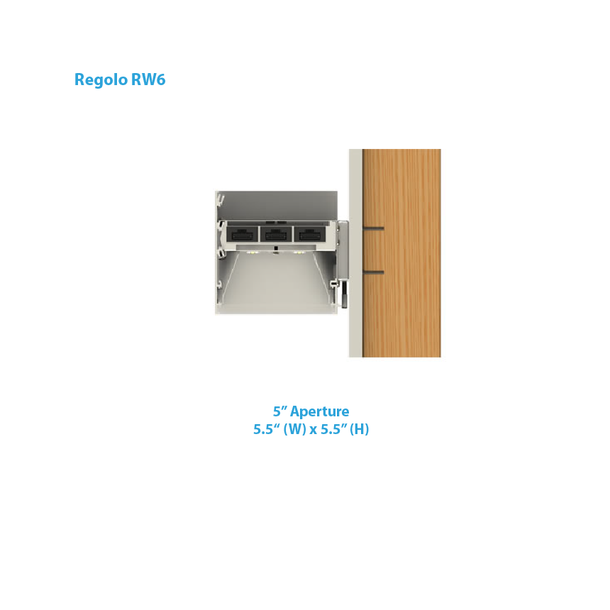 Nulite Lighting Regolo RW6-6U Uplight Wall Series LED 6 Inch Linear Wall Mount Light Fixture - Direct / Indirect