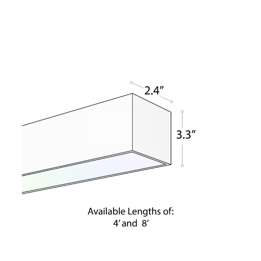 2.5-Inch RGBW Color-Changing LED Linear Ceiling Light