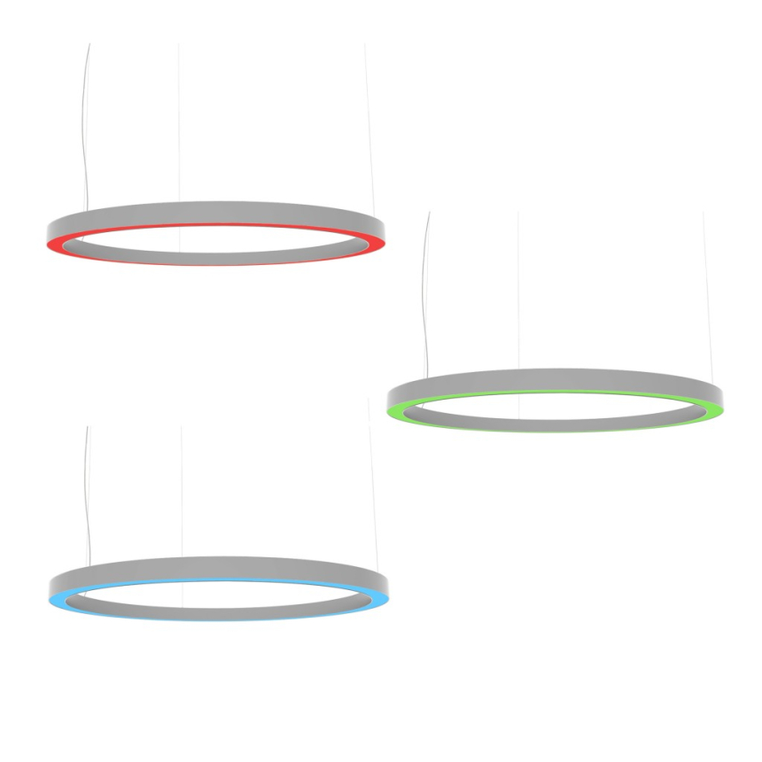 Betacalco Ring Static Color Direct White Indirect LED Pendant Light Fixture