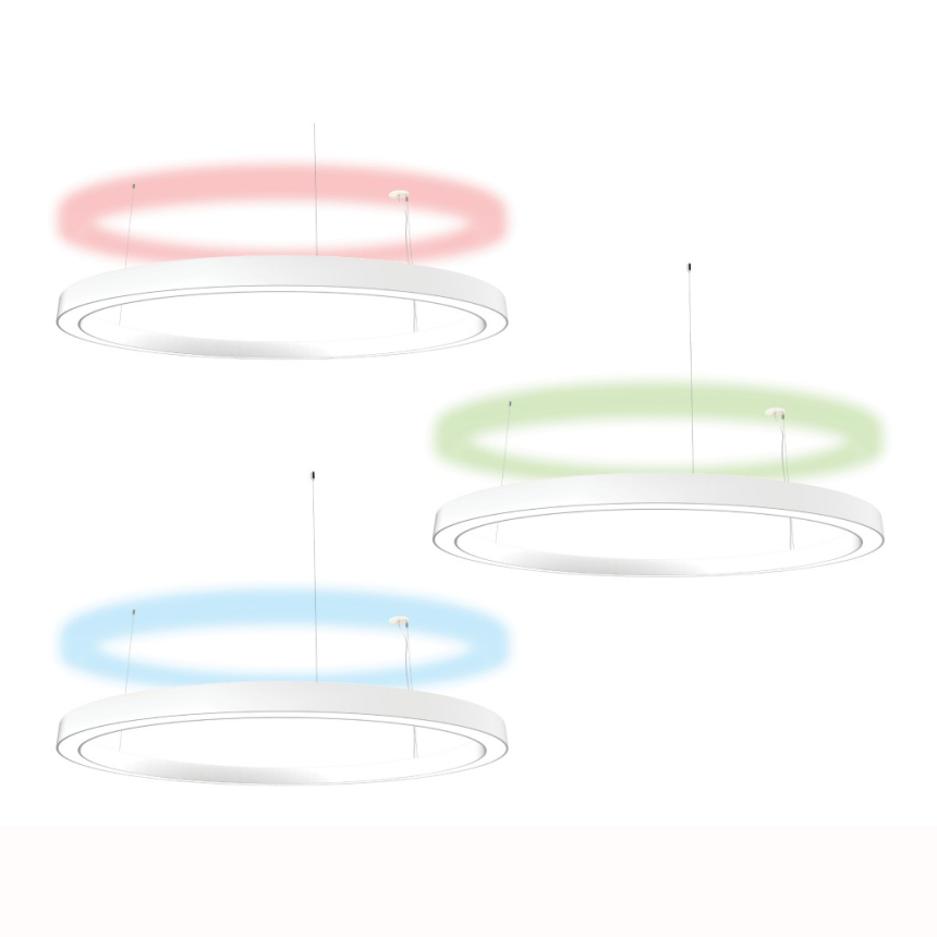 Betacalco Ring White Direct Static Color Indirect LED Pendant Light Fixture