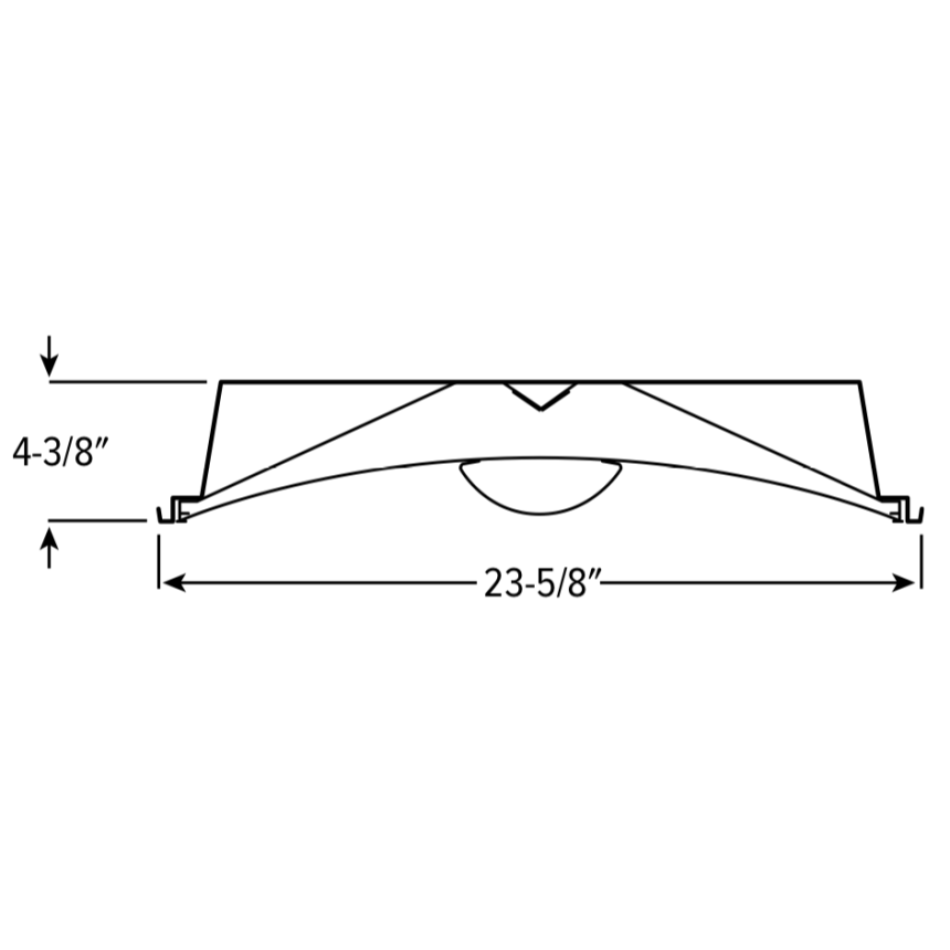 H.E. Williams AT2 Architectural LED Troffer - Curved Deep Center
