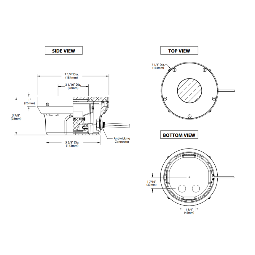 BK Lighting HP2-LED-RS Shallow Housing Remote Transformer Recessed In Grade Well Light