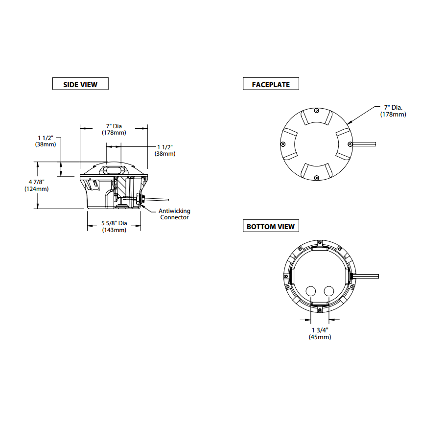 BK Lighting DR2-LED-RS Shallow Housing Recessed In Grade LED Well Light