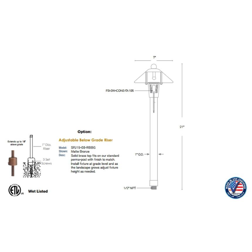 SPJ Lighting Path Light SPJ-HPL-7