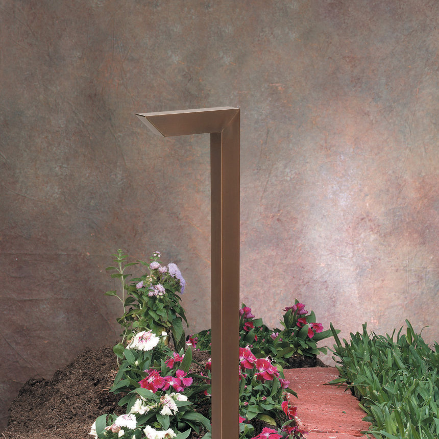 SPJ Lighitng Forever Bright SPJ-SQ100-1 Outdoor 2 Watt LED Brass Outdoor Path Light - Matte Bronze Finish