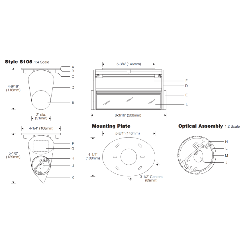 The Lighting Quotient Elliptipar S105 LED Down Light Wallwash Fixture