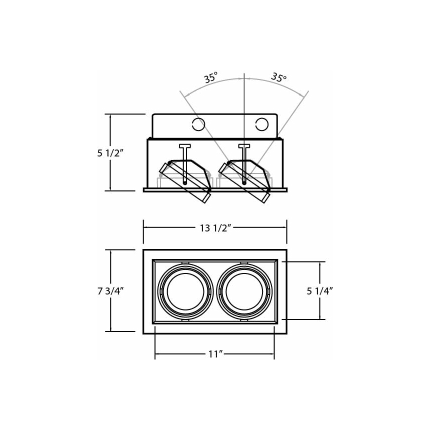 Eurofase TE102TR-01 2-light Multiple Recess