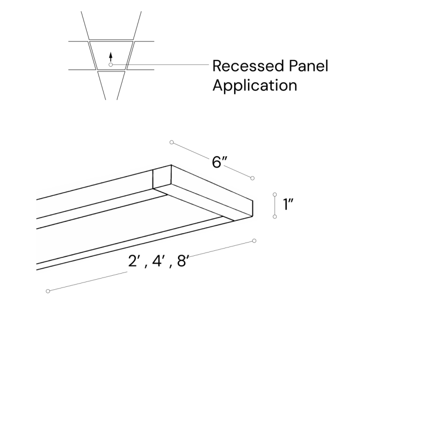 Alcon Lighting 14054-S-6 LED slim surface light with a white finish.