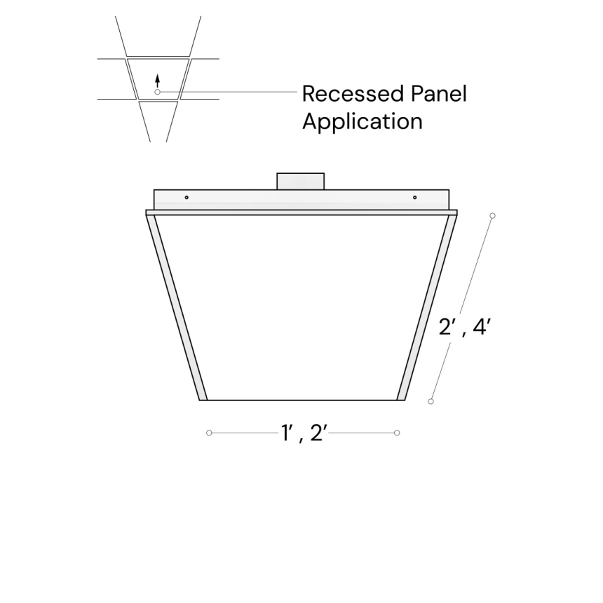Alcon Lighting 14075-R LED 
recessed troffer panel light with a white finish.