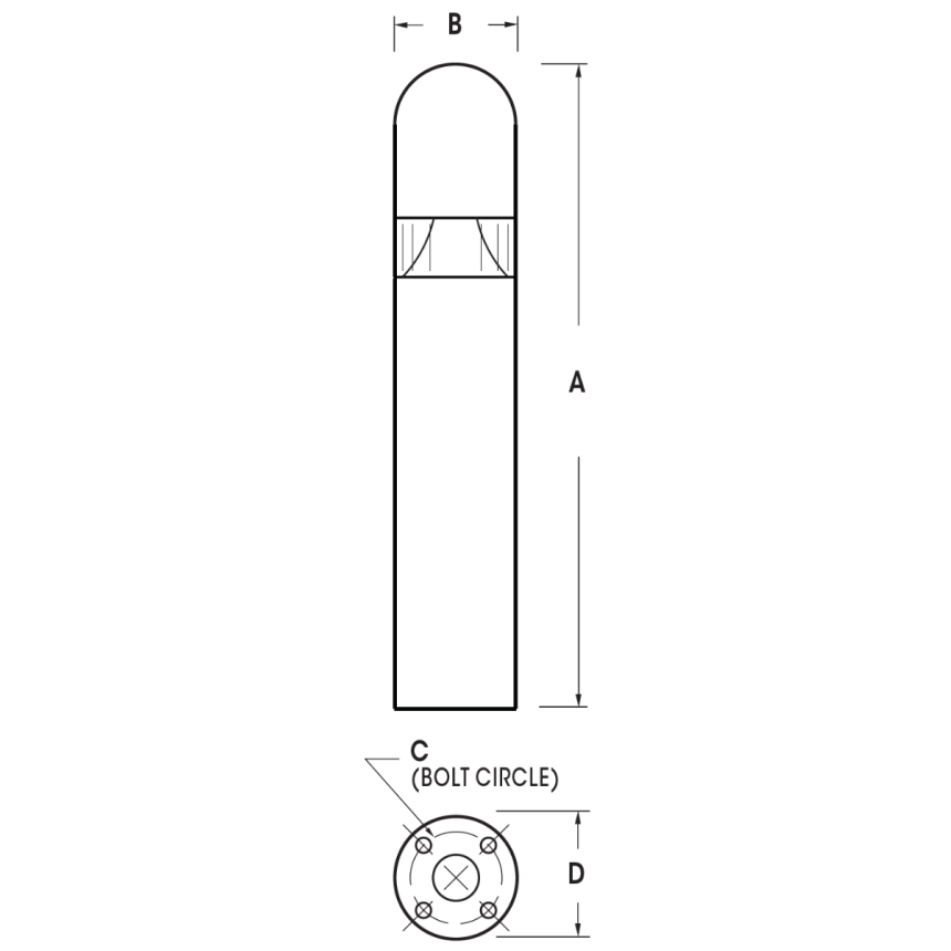 US Architectural Lighting BDA LED Solid State Bollard