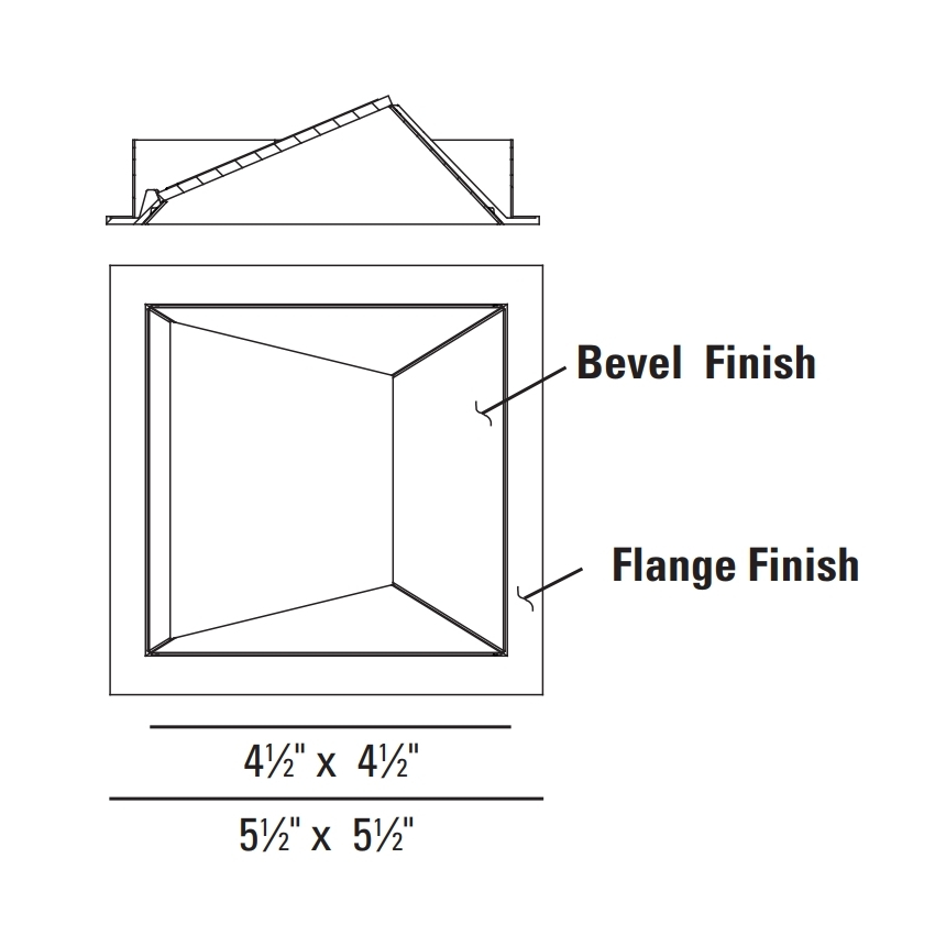 USAI Lighting 3651 Square BeveLED 2.1 Wall Wash Downlight 