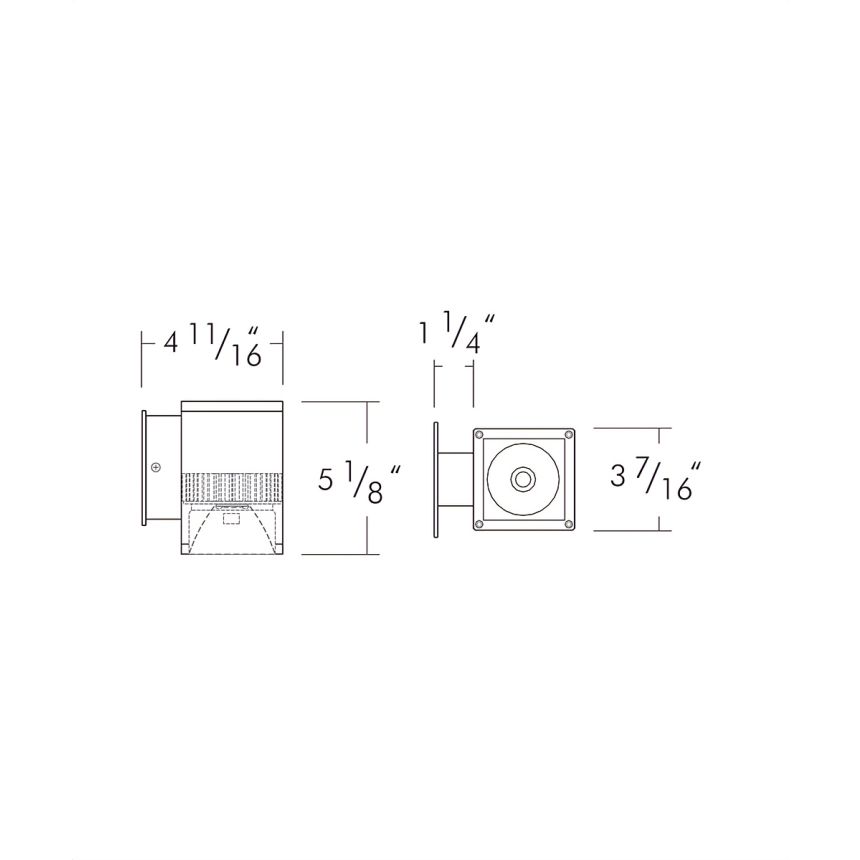 Alcon 11225-ADJ15 Pavo Architectural LED 4-Inch Square Wall Mount Adjustable Light Fixture