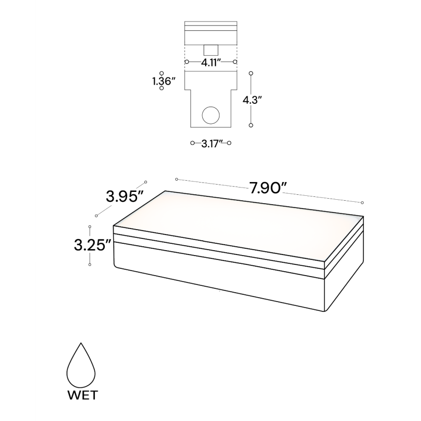 Rectangular LED Brick Drive-Over Well Light