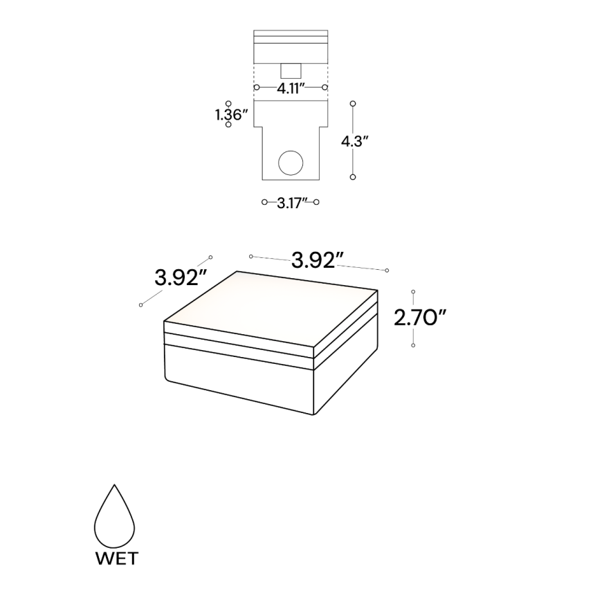 Alcon 9071-RGBW 5-inch in-ground LED well light shown with a circular aluminum light head.