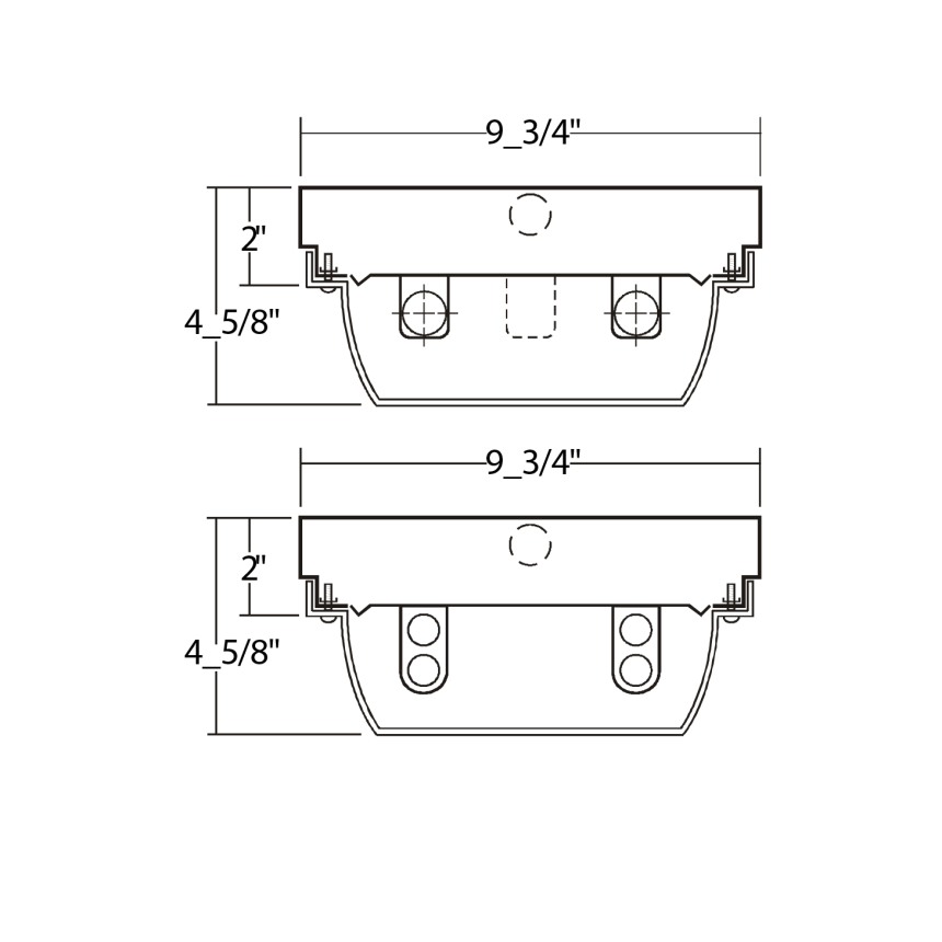 LA Lighting WSE500-2-4R-2E8I-UNV Series 4 Foot 5800 lum T8 Fluorescent Wraparound Security Luminaire