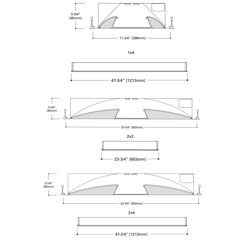 Corelite Z3 Architectural LED Recessed Direct Light Troffer