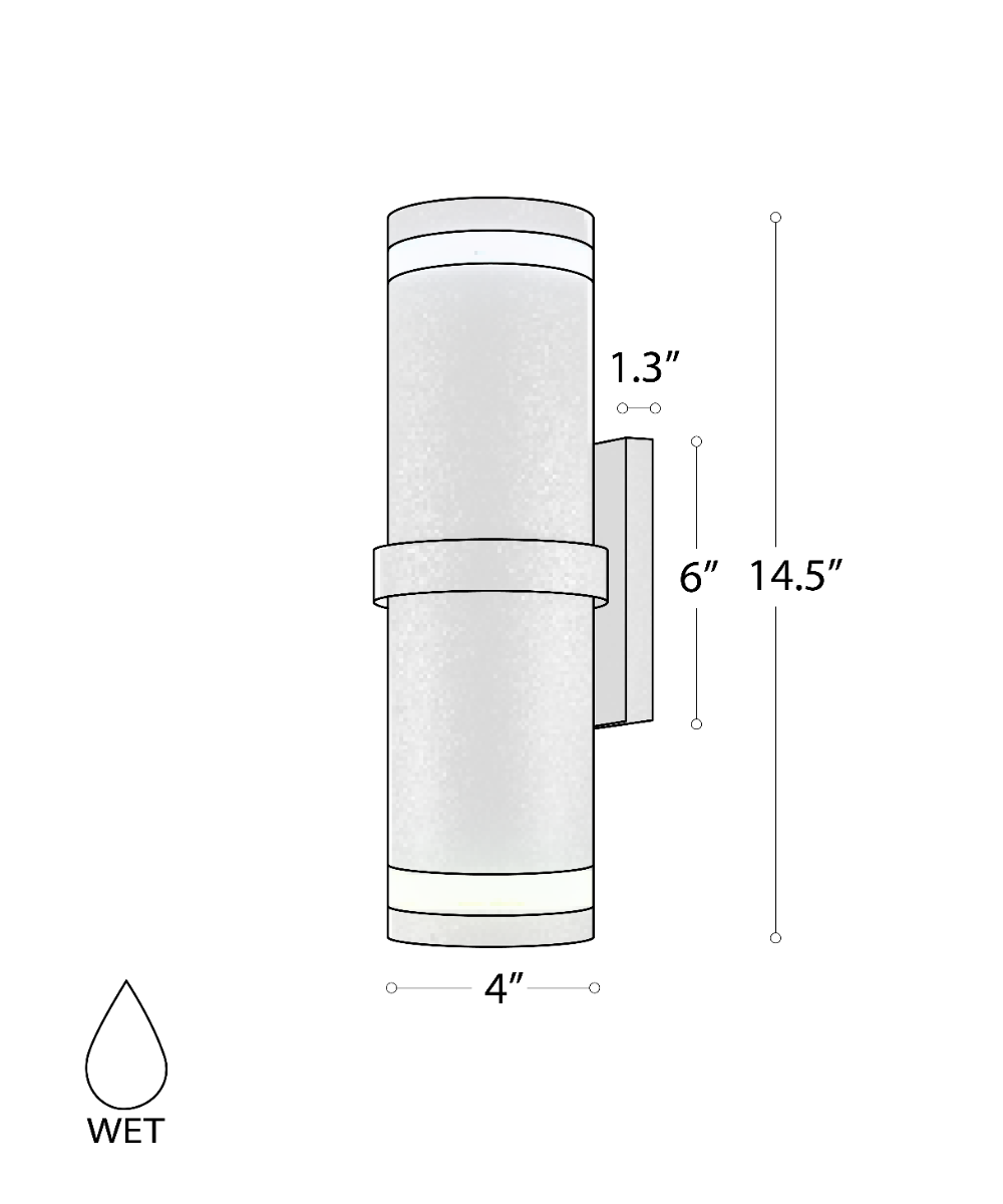 Outdoor RGBW LED Cylinder Wall Light – Alcon Lighting 11228-RGBW
