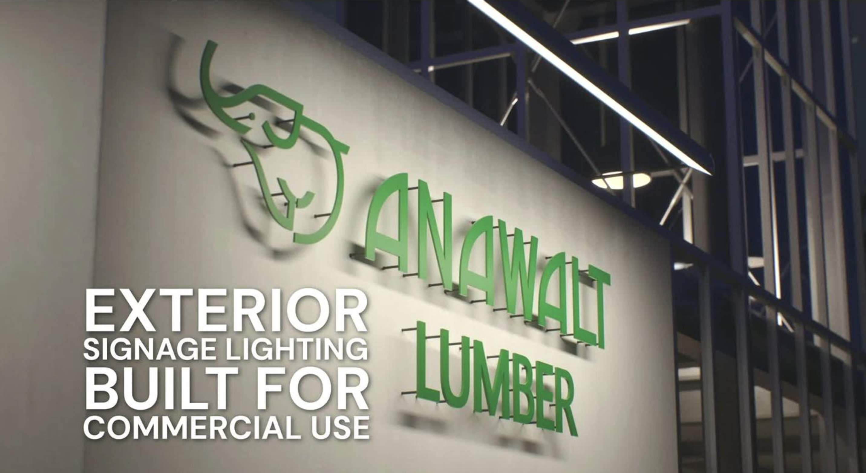 Anawalt Lumber Sign Lighting Case Study