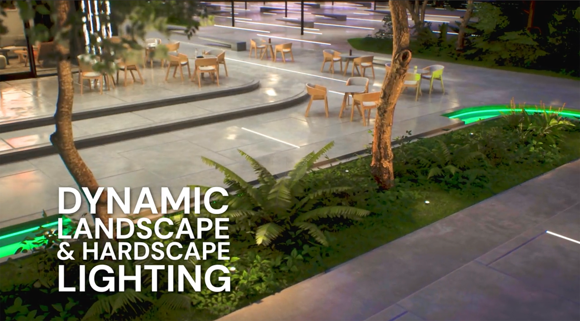 RGBW Outdoor Perimeter Lighting for Dynamic Hardscapes