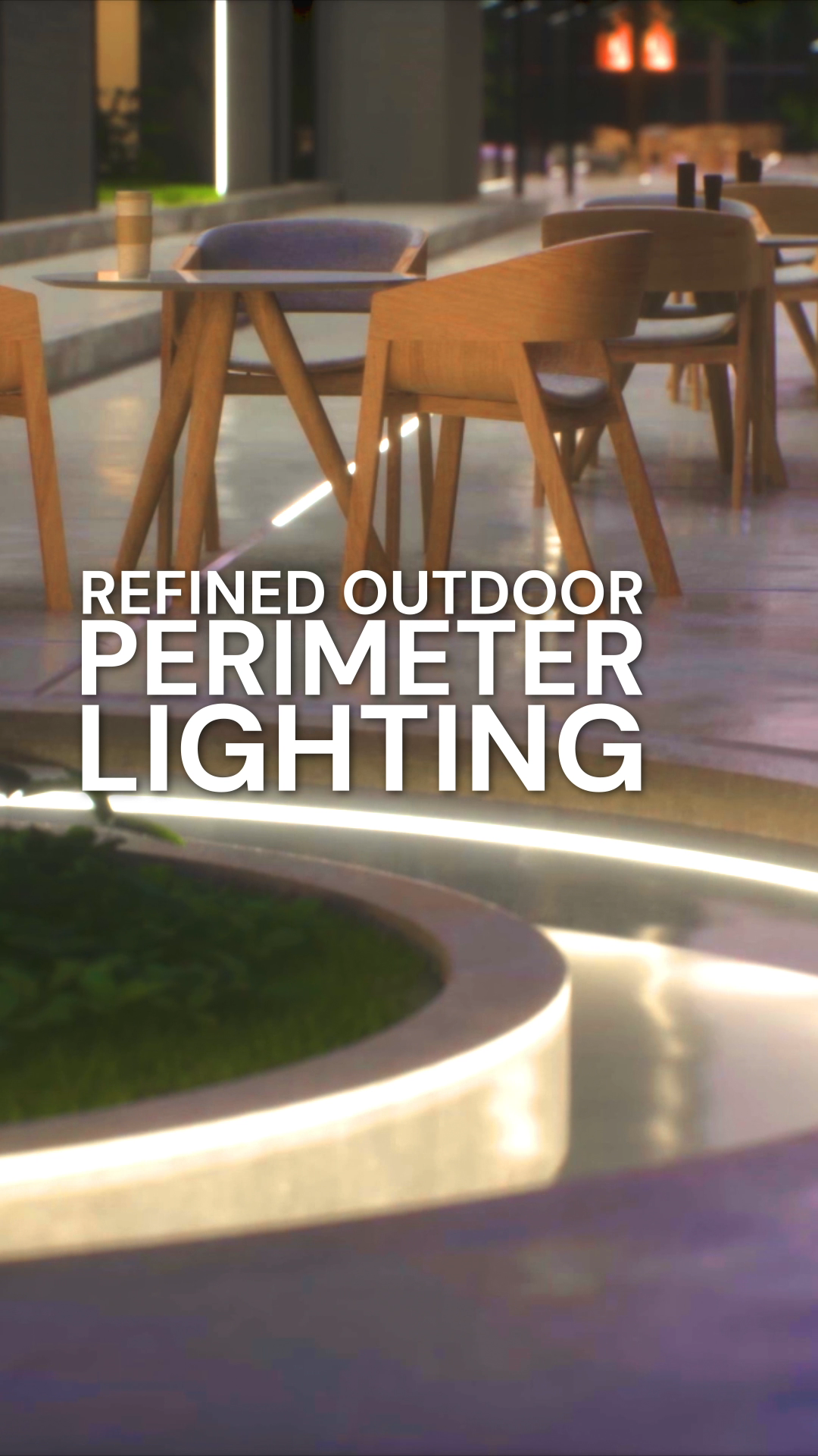 RGBW Outdoor Perimeter Lighting for Dynamic Hardscapes