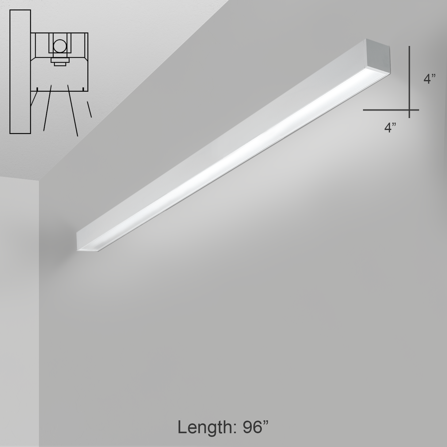 Alcon Lighting 12107 W Ww 4 Continuum 44 Architectural Led Foot Alcon Lighting 11141 8 W I44 Series Architectural Led Foot Linear Wall Mount Direct Light Fixture