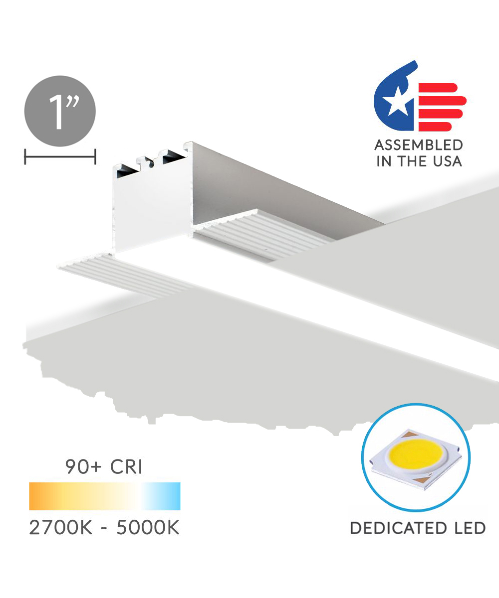 Alcon 12100-10-R Slim 24V Recessed Linear LED Light - 8 ft