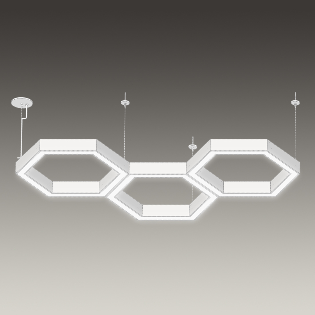 Alcon 12175-P-TRI LED Hexagon Pendant Tri-Light