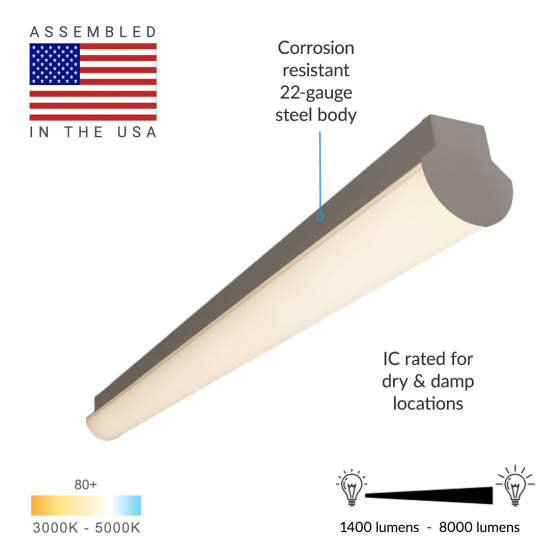 Alcon 12122-S Lombardy Industrial Surface Mount Commercial-Grade LED 