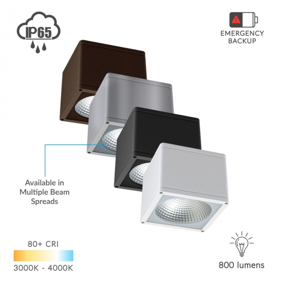 Alcon 11224-DIR Pavo Architectural LED 6 Inch Square Ceiling Light