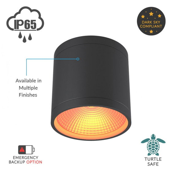 Alcon 11224-TF-R Pavo Turtle-Friendly LED 6 Inch Cylinder Light