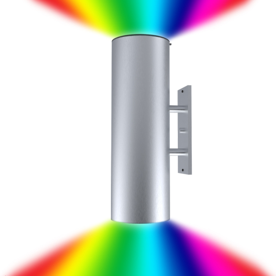 Image 1 of Alcon 11234-RGBW Outdoor RGBW Architectural Large Wall Cylinder LED Up/Down Light