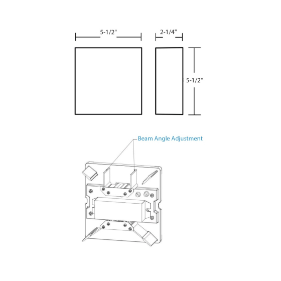 Alcon 11257 Architectural Rectangular Cube Outdoor LED Wall Light