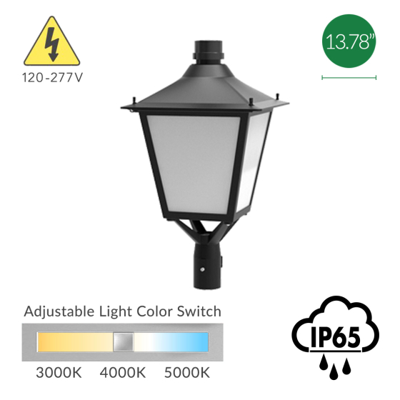 Alcon Lighting 11409 Reginald Architectural LED Post Top Light Fixture