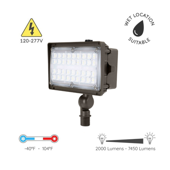 Alcon 11411-KN Knuckle Mount Outdoor LED Floodlight