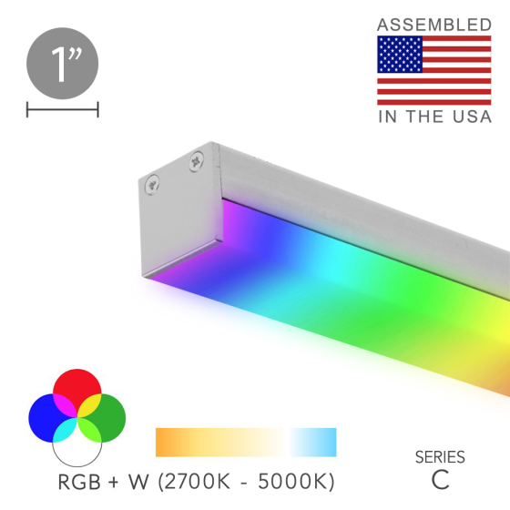 Alcon 12100-10-S-RGBW Linear LED Color-Changing Surface Mount