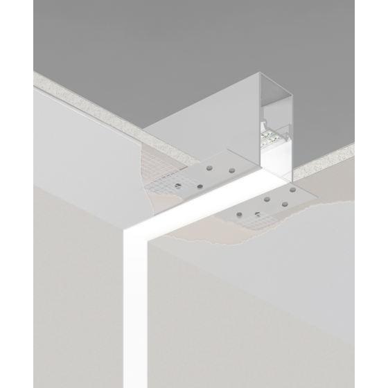 Alcon Lighting 14100-2 Continuum II Architectural High Output LED 2 Inch Linear Recessed Ceiling and Wall Linear Light Strip Fixture