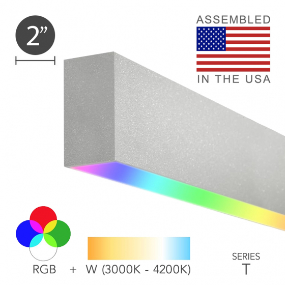 Alcon 12100-20-S-RGBW Linear Surface Color-Changing Slim LED Light 