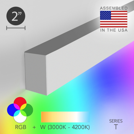 Alcon 12100-20-W-RGBW Color Changing LED Linear 2-Inch Wall Light