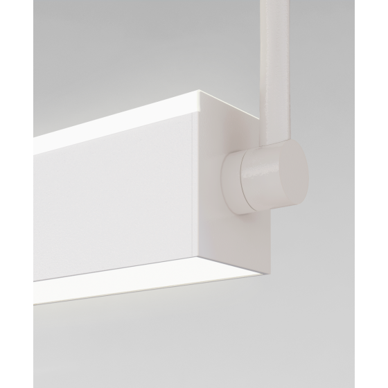 Alcon 12100-41-P, wet location pendant light shown in white finish and with an upward facing flushed wrapping lens and bottom flushed lens.