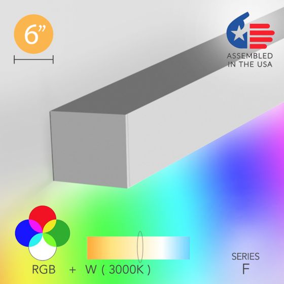 Alcon 12100-66-W-RGBW Color Changing LED Linear 6-Inch Wall Light